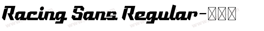 Racing Sans Regular字体转换
